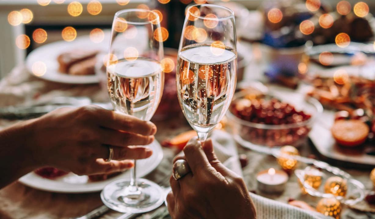 Christmas Champagne toast
