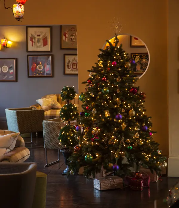 Christmas tree in entrance