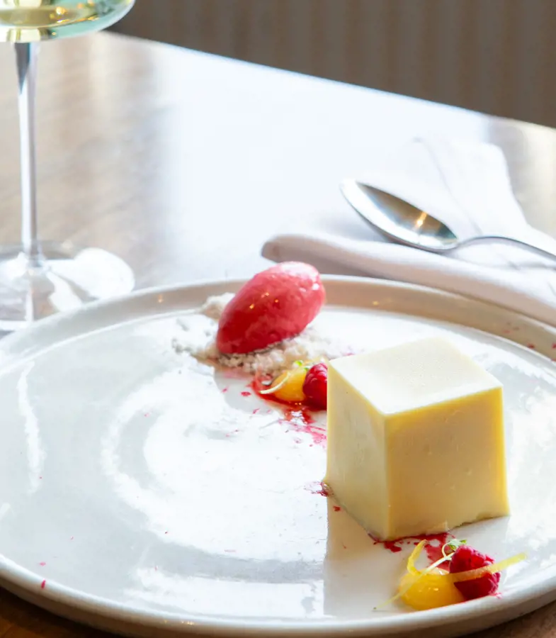 white chocolate cube